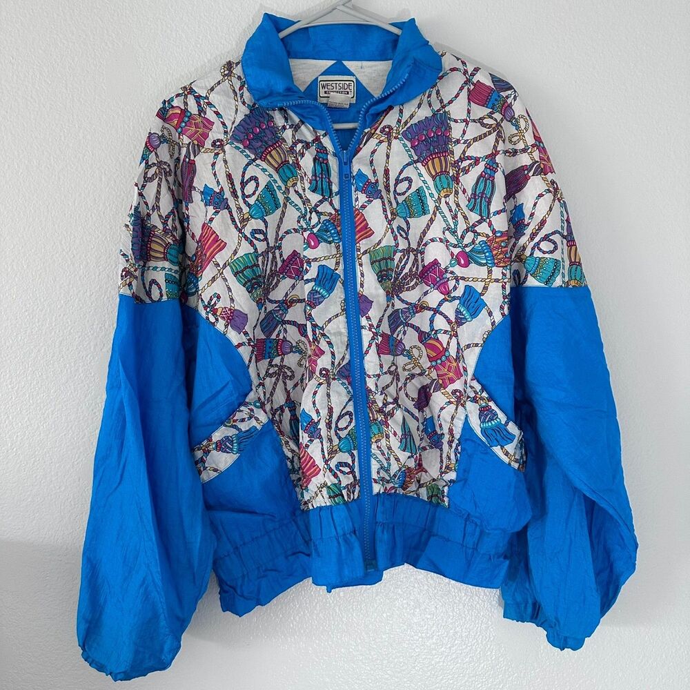 Vintage Westside Connection Women's (L) Jacket Windbreaker Y2Kβ Blue